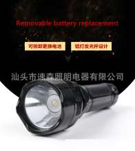 LED lithium battery charging flashlight high power single lamp glare detachable battery large capacity portable home outdoor 6803