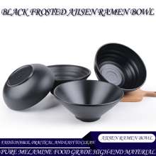 Melamine ajisen ramen bowl soup bowl black frosted malatang bowl noodles bowl rice bowl noodles bowl imitation porcelain tableware