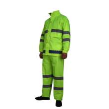 150DNew hot-selling cycling reflective clothing custom wholesale adult split raincoat rain pants suit road administration duty safety clothing