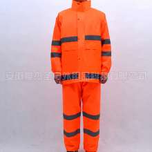 Traffic road duty duty safety suit Orange sanitation reflective raincoat rain pants suit