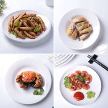 Melamine large white plate buffet plate imitation porcelain dinner plate plastic plate round plate commercial bone plate