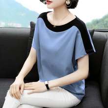 T-shirt female short-sleeved loose cotton 2019 summer new fashion age-reducing meat casual short-sleeved t-shirt clothes western style (tops take 4)