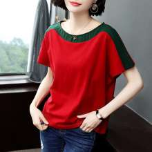 T-shirt female short-sleeved loose cotton 2019 summer new fashion age-reducing meat casual short-sleeved t-shirt clothes western style (tops take 4)