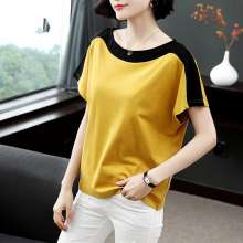 T-shirt female short-sleeved loose cotton 2019 summer new fashion age-reducing meat casual short-sleeved t-shirt clothes western style (tops take 4)