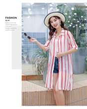 Sun protection clothing female fairy long section 2019 summer new striped chiffon cardigan outside air conditioning shirt thin coat (top 10)