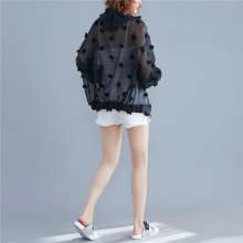 New loose organza flower sunscreen hooded jacket (top 14)