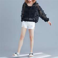 New loose organza flower sunscreen hooded jacket (top 14)