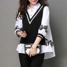 Spring 2019 new large size fat mm covered belly shirt female Korean version of loose fat sister plus fat bottoming shirt was thin [DM] j171 bk112 (tops take 21)
