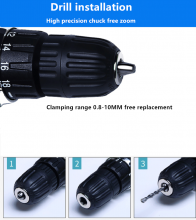 HANS12V charging drill power tool home multi-function screwdriver lithium electric hand drill electric screwdriver correction cone