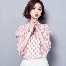 2019 new Korean version of the fairy jacket wild mid-season sleeve bow temperament ladies shirt (upper 28)