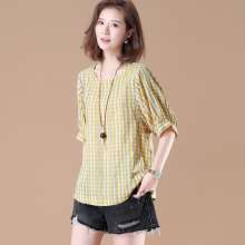 2019 summer new women's literary five-point space sub-shirt shirt female loose shirt [DB] [DM] (tops take 32)