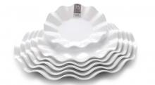 White imitation porcelain plate
