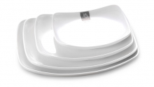 White imitation porcelain plate