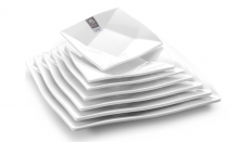 White imitation porcelain plate
