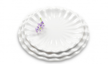 White imitation porcelain plate