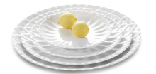 White imitation porcelain plate