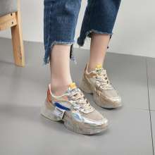 Crystal white shoes 2019 spring new ins tide super fire transparent thick bottom casual net red old shoes (shoes 4)