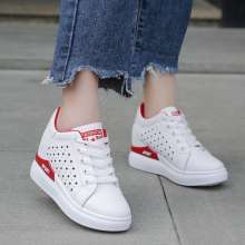 Increased white shoes female spring 2019 new wild Korean version of the platform women's shoes breathable casual shoes single shoes summer (shoes 7)