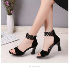 Fairy style 2019 summer new Roman women's shoes with a matching skirt with a high-heeled sandals (shoes 15)