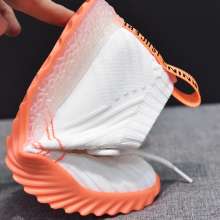 Flying woven mesh breathable fashion sports shoes 2019 spring and summer new women's shoes comfortable wild casual shoes thick bottom socks shoes k056 (shoes 17)