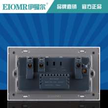 Two British sockets with dual USB with switch 146 British standard socket with USB2.1A concealed Hong Kong socket