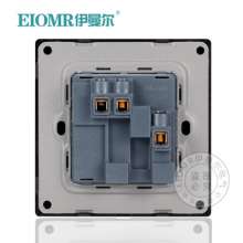 Foreign trade 13A British Hong Kong socket pure black square feet square hole switch panel British standard country socket British standard socket