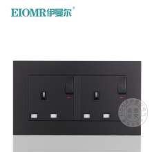 Black with switch Hong Kong socket 146 type two three-hole 13A British British standard British standard square hole universal socket