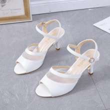 Wild fish mouth summer high heel sandals ladies sandals 2019 new women's shoes (shoes 32)