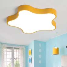 Nordic simple modern bedroom ceiling lamp warm creative LED children's room aisle five-pointed star macaron lamps