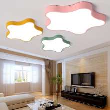 Nordic simple modern bedroom ceiling lamp warm creative LED children's room aisle five-pointed star macaron lamps