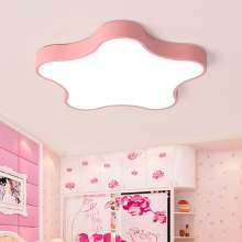 Nordic simple modern bedroom ceiling lamp warm creative LED children's room aisle five-pointed star macaron lamps