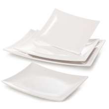 A5 mix-amine white rectangular plate creative warping Angle plate mix-amine imitation porcelain stir-fry plate Japanese sushi plate placed dish dish stir-fry
