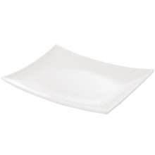 A5 mix-amine white rectangular plate creative warping Angle plate mix-amine imitation porcelain stir-fry plate Japanese sushi plate placed dish dish stir-fry