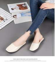 2019 summer wear Korean version ins lazy net red casual large size half slippers female flat fashion baotou wild (shoes 49)