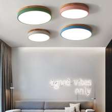 Nordic creative living room ceiling lamp bedroom lamp home round personality lamp macarons led ceiling lamp