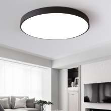Led ceiling lamp Simple modern aisle lamp bedroom living room lamp Black and white round acrylic ceiling lamp