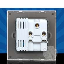 With switch British standard socket with dual USB silver charging square hole switch panel Hong Kong British British standard socket