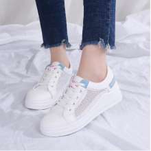 2019 new summer net shoes Korean version of the small white shoes women's thick-soled fashion shoes wild casual sports shoes women's shoes (shoes 58)