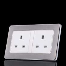 13A Hong Kong socket dark black two three-hole British British square feet square hole British standard British standard 146 socket panel