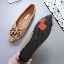 2019 flat bottom wild shallow mouth pointed spring and summer shoes Korean version of the soft bottom non-slip single shoes female WLDF-3 (shoes 61)