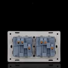Double 13A English wall socket with switch British standard socket Hong Kong-style British standard socket panel 146 type two