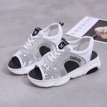 2019 summer new women's fish mouth sandals fashion casual mesh shoes with wild students platform shoes women's shoes (shoes 68)