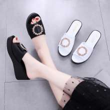 2019 summer new wedge with women's shoes sandals thick bottom with slippers H (shoes 69)