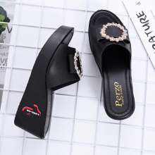 2019 summer new wedge with women's shoes sandals thick bottom with slippers H (shoes 69)