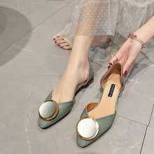 Temperament shallow mouth single shoes female 2019 spring and summer new bag with sandals Korean elegant women's shoes (shoes 88)