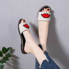 [2 pairs] 2019 new summer girls slippers wear fashion sandals and slippers with a slippery word drag women (shoes 105)