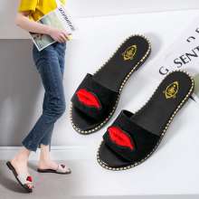 [2 pairs] 2019 new summer girls slippers wear fashion sandals and slippers with a slippery word drag women (shoes 105)