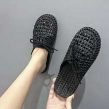 2019 summer sandals and slippers women wear fashion comfortable casual baotou semi-flat flat with flat solid half slippers women (shoes 108)