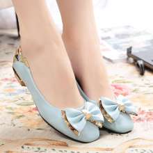 2019 new mother shoes middle-aged women's flat with women's shoes shallow mouth flat shoes (shoes 117)