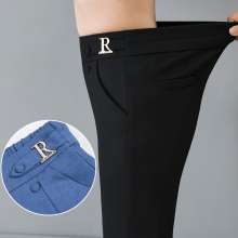 Nine pants 2019 summer new pants women high waist large size casual pants straight harem pants l103 (trousers 3)
